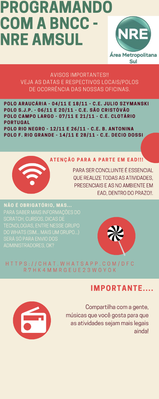 Divulgação do Cronograma para Novembro/19
