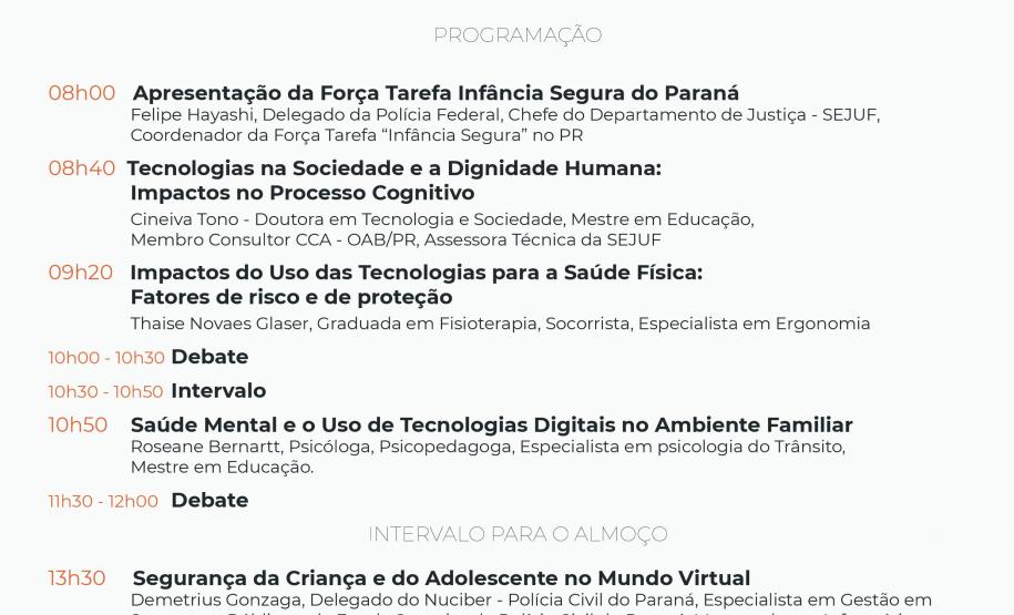 DETOX DIGITAL PARANÁ 31 de Outubro de 2019. Auditório NRE AMSUL
